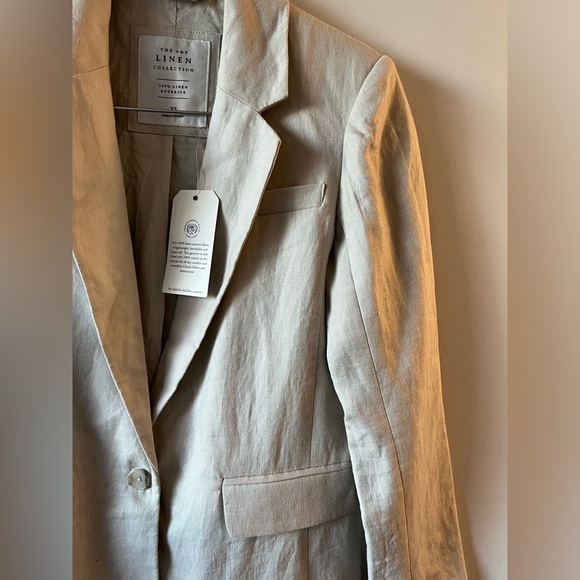NWT Abercrombie & Fitch The A&F Linen Collection Linen Blazer - Picture 2 of 11